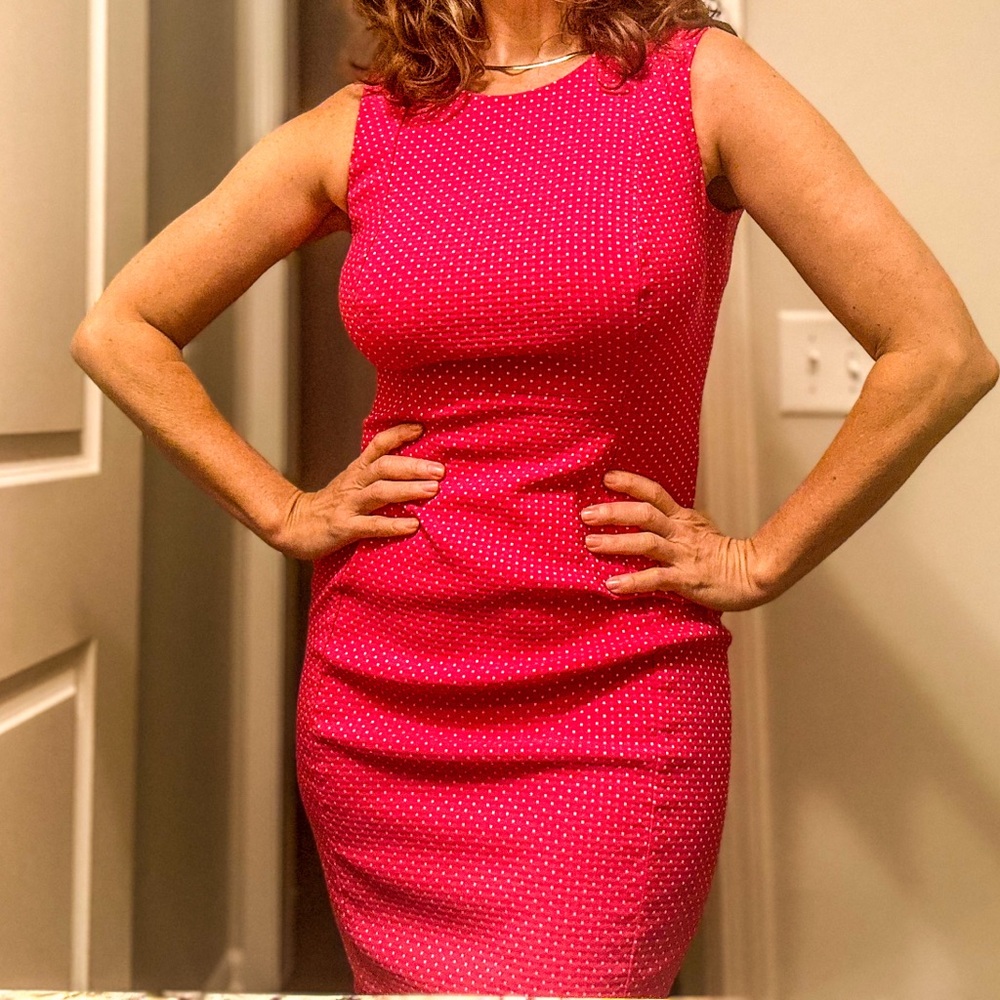 Vintage Pink with Tiny White Polka Dot Calvin Klein Curvy Size 4 (or 5 or 6) 💗